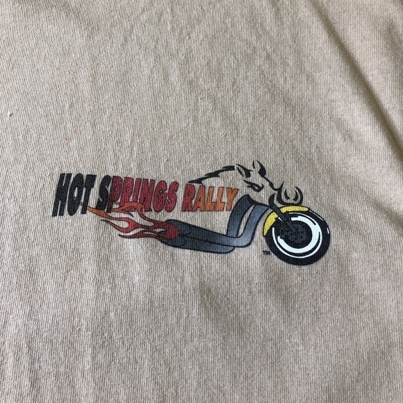 HOT Springs Rally Arkansas Tan Medium Tee Shirt - Picture 3 of 6